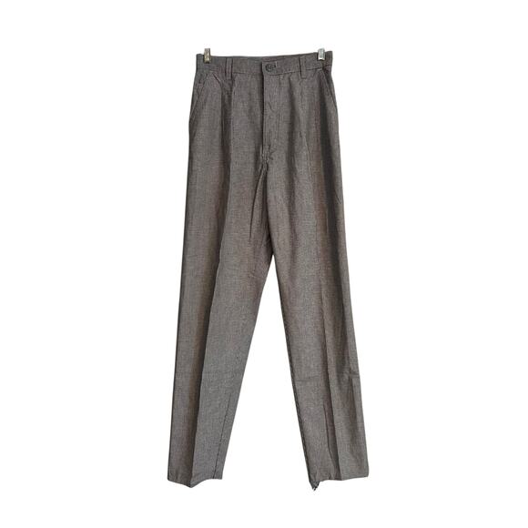 Vintage Wrangler Pants Women Sz 26 Taper Leg Houndstooth Pleated High Waist - Picture 1 of 16